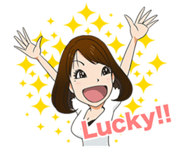 This is a lucky madonna line sticker sticker #13342256