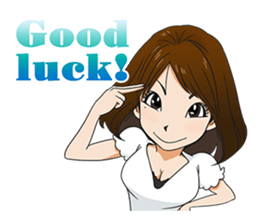 This is a lucky madonna line sticker sticker #13342277