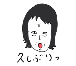 Men of long hair sticker #13342700