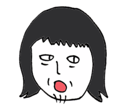 Men of long hair sticker #13342704