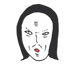 Men of long hair sticker #13342723