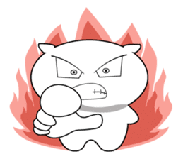 Lazy big head cat sticker #13343932
