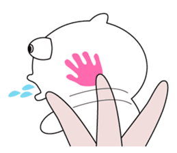 Lazy big head cat sticker #13343935