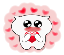 Lazy big head cat sticker #13343939