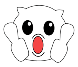 Lazy big head cat sticker #13343943