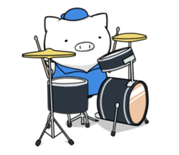 Life is hard on a pig 4 sticker #13345481