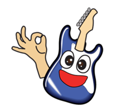 40 kinds of Guitar Sticker for Rock fan. sticker #13348206