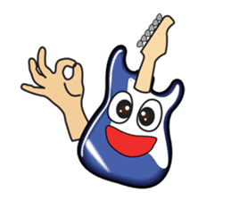 40 kinds of Guitar Sticker for Rock fan. sticker #13348206