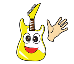 40 kinds of Guitar Sticker for Rock fan. sticker #13348208