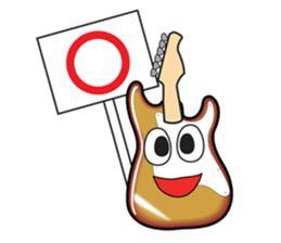 40 kinds of Guitar Sticker for Rock fan. sticker #13348209