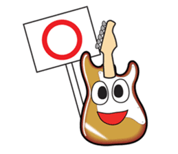 40 kinds of Guitar Sticker for Rock fan. sticker #13348209