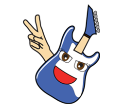 40 kinds of Guitar Sticker for Rock fan. sticker #13348213