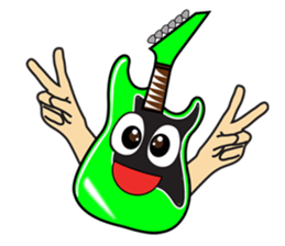 40 kinds of Guitar Sticker for Rock fan. sticker #13348218