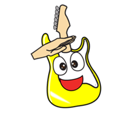 40 kinds of Guitar Sticker for Rock fan. sticker #13348221