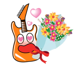 40 kinds of Guitar Sticker for Rock fan. sticker #13348222