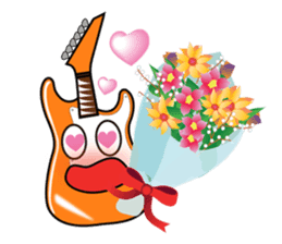 40 kinds of Guitar Sticker for Rock fan. sticker #13348222