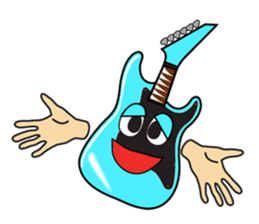 40 kinds of Guitar Sticker for Rock fan. sticker #13348224
