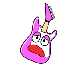 40 kinds of Guitar Sticker for Rock fan. sticker #13348227