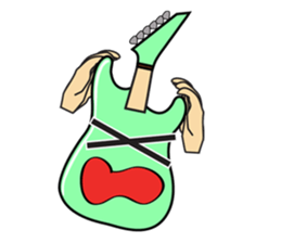 40 kinds of Guitar Sticker for Rock fan. sticker #13348230