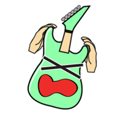 40 kinds of Guitar Sticker for Rock fan. sticker #13348230