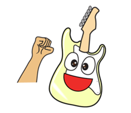 40 kinds of Guitar Sticker for Rock fan. sticker #13348238