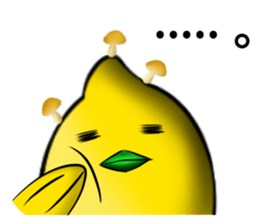white ball rabbit family-lemon bird2 sticker #13348561