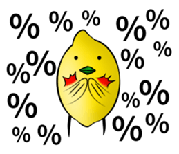 white ball rabbit family-lemon bird2 sticker #13348575