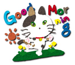 Cat like a warm felt sticker #13348672