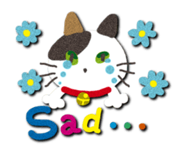 Cat like a warm felt sticker #13348674