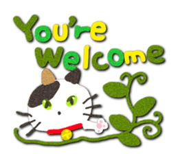 Cat like a warm felt sticker #13348676