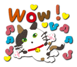 Cat like a warm felt sticker #13348679