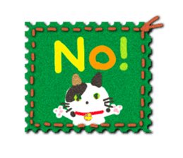 Cat like a warm felt sticker #13348682