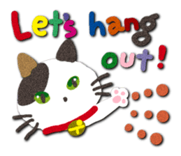 Cat like a warm felt sticker #13348683