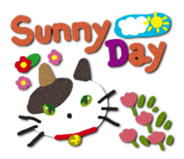 Cat like a warm felt sticker #13348684