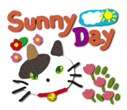 Cat like a warm felt sticker #13348684