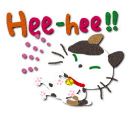 Cat like a warm felt sticker #13348688