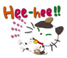 Cat like a warm felt sticker #13348688