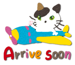 Cat like a warm felt sticker #13348689