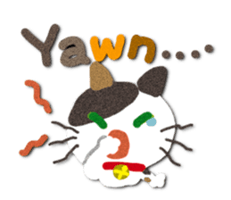 Cat like a warm felt sticker #13348695