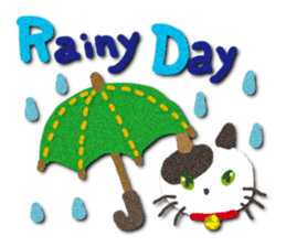 Cat like a warm felt sticker #13348698