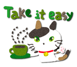 Cat like a warm felt sticker #13348701