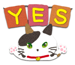 Cat like a warm felt sticker #13348703