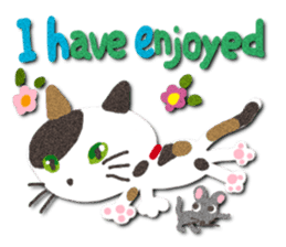 Cat like a warm felt sticker #13348704