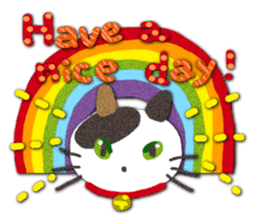 Cat like a warm felt sticker #13348705