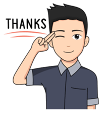 Trendy boy sticker #13349176