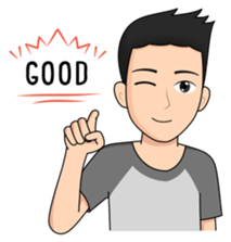 Trendy boy sticker #13349185