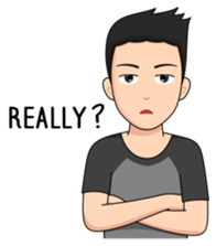 Trendy boy sticker #13349196