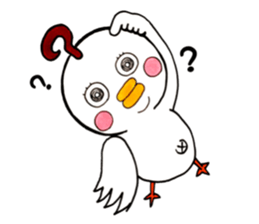 The chicken which is full of expressions sticker #13349523