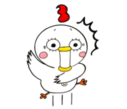 The chicken which is full of expressions sticker #13349538