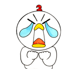 The chicken which is full of expressions sticker #13349540